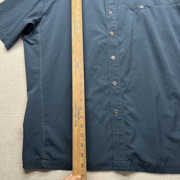 KUHL Men's Renegade Tufflex Navy Blue Short Sleeve Stretch Performance Shirt XL - Picture 3 of 11